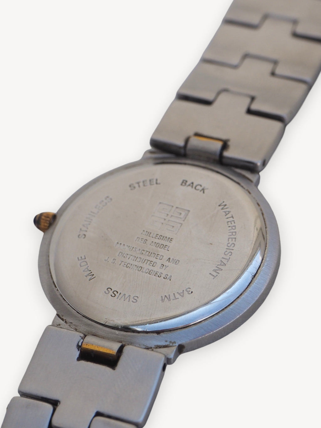 GIVENCHY TWO-TONE WATCH WITH RHINESTONES