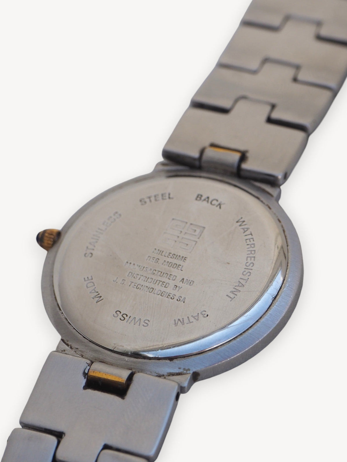GIVENCHY TWO-TONE WATCH WITH RHINESTONES