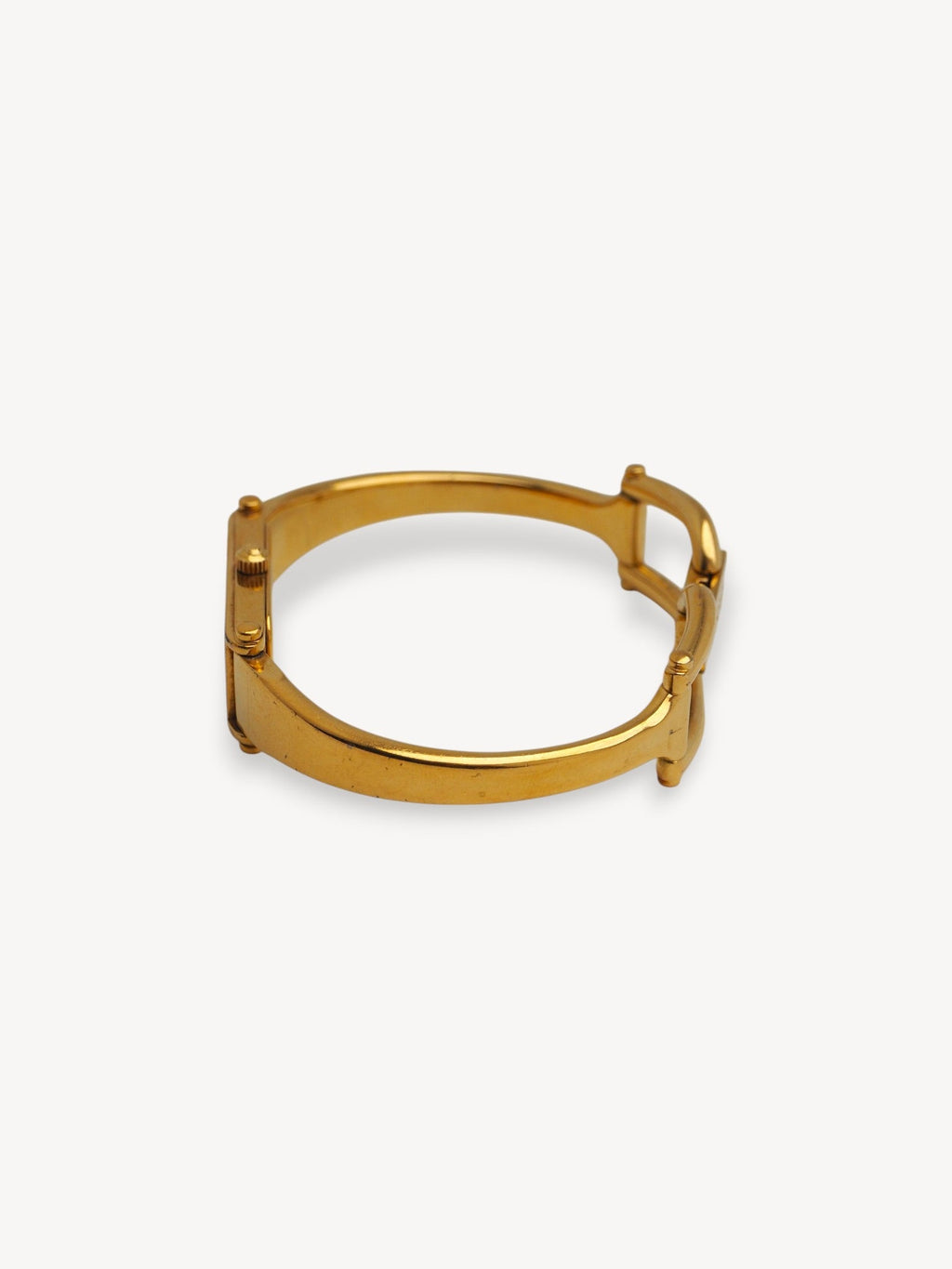 GUCCI 1500L MOTHER OF PEARL HORSEBIT WATCH GOLD