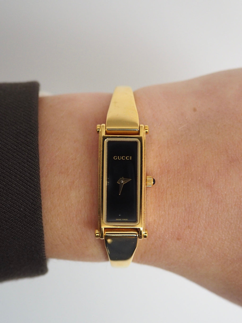 GUCCI 1500L HORSEBIT WATCH GOLD/BLACK