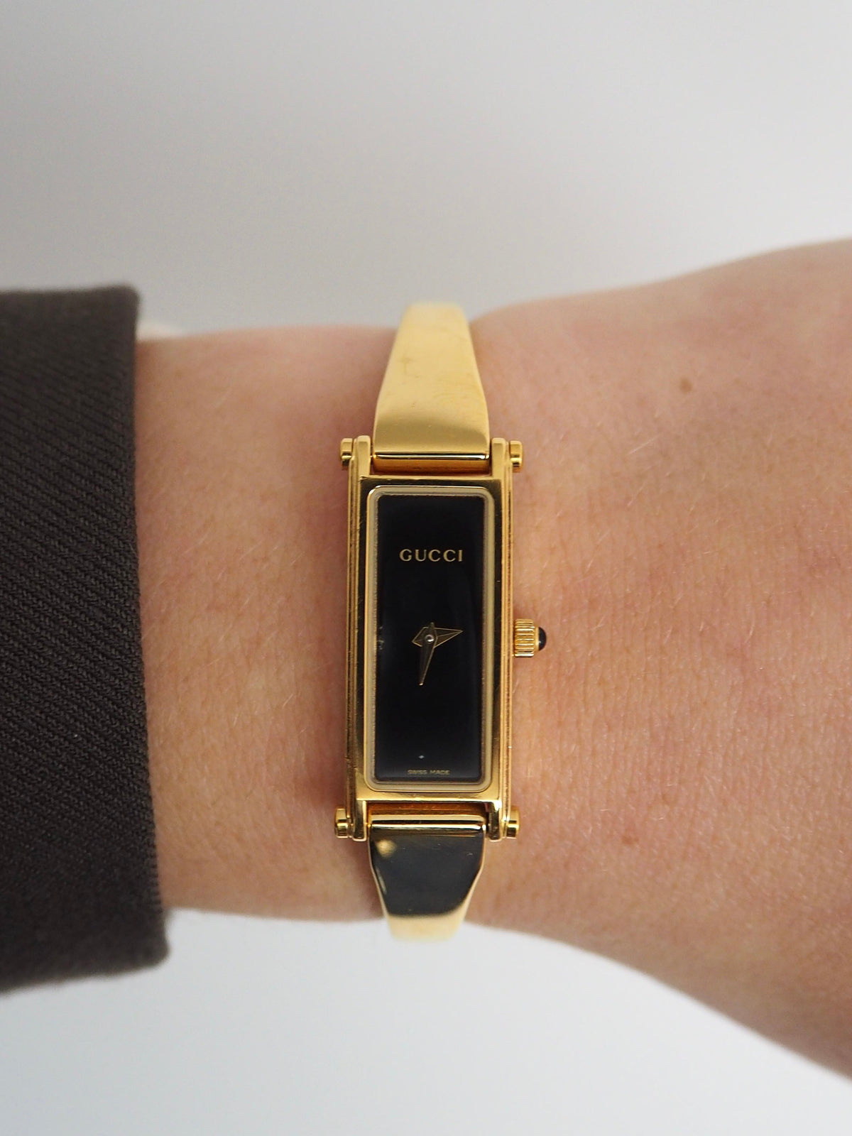 GUCCI 1500L HORSEBIT WATCH GOLD/BLACK