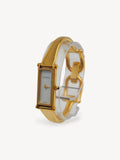 GUCCI 1500L MOTHER OF PEARL HORSEBIT WATCH GOLD