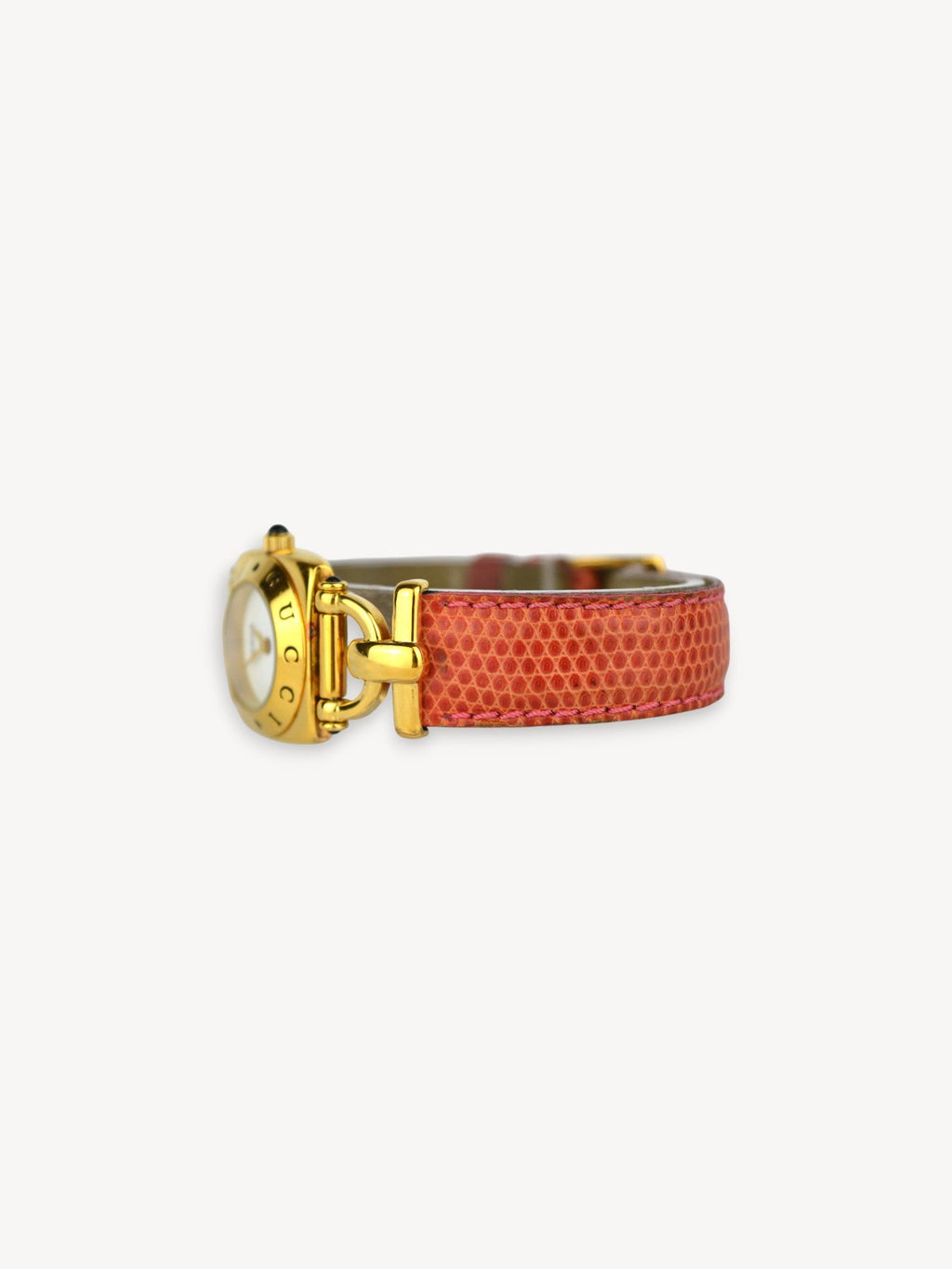 GUCCI 6300L HORSEBIT WATCH PINK