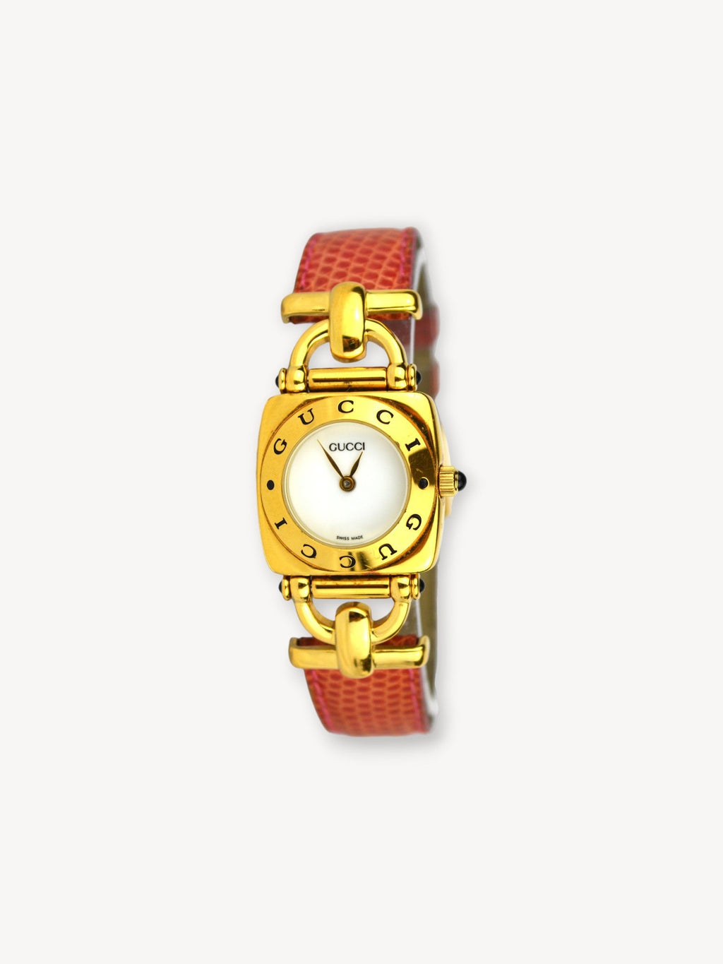 GUCCI 6300L HORSEBIT WATCH PINK