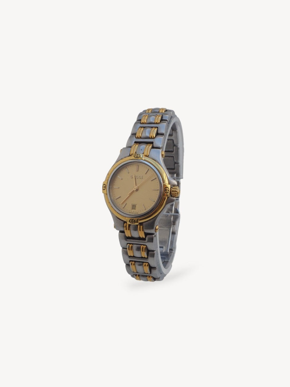 GUCCI 9040L WATCH SILVER/GOLD
