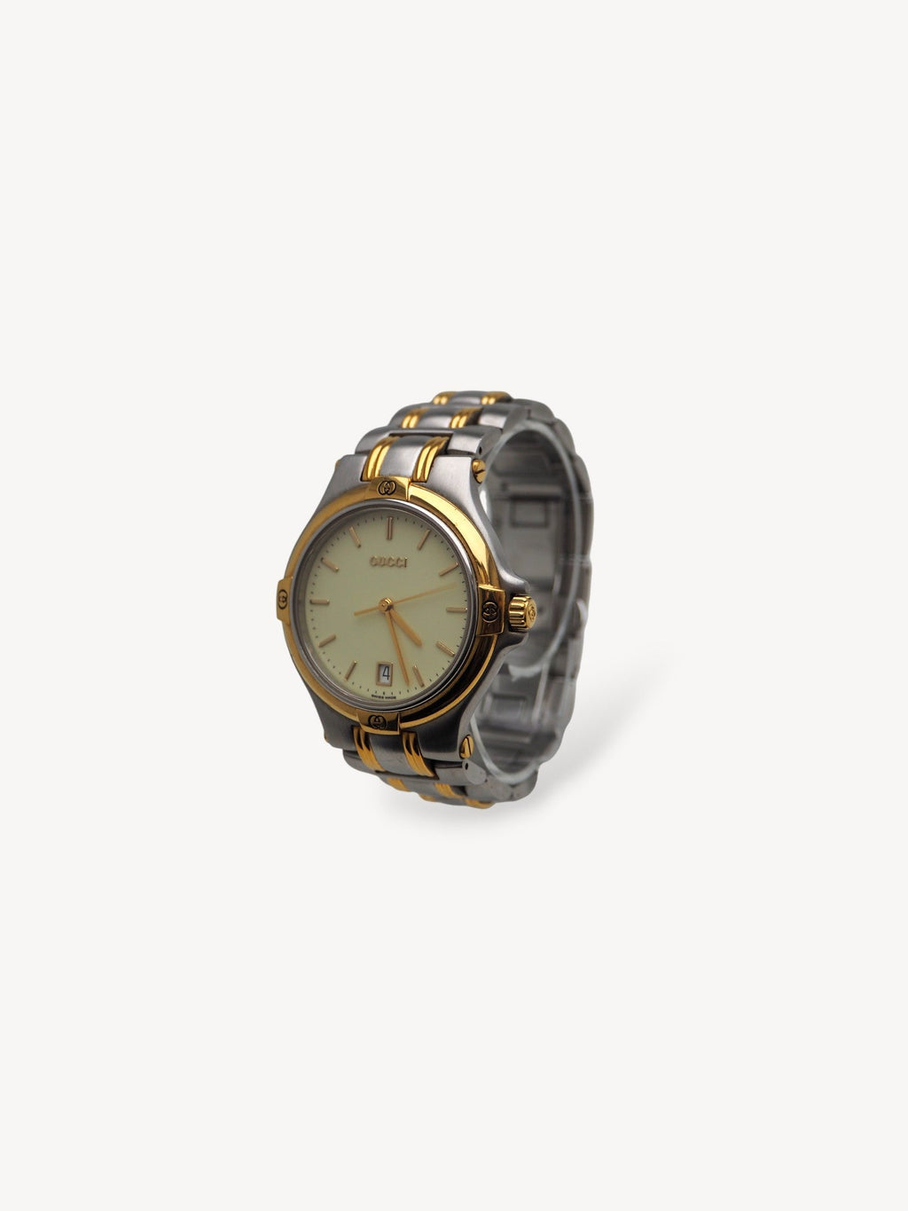 GUCCI 9040M WATCH SILVER/GOLD