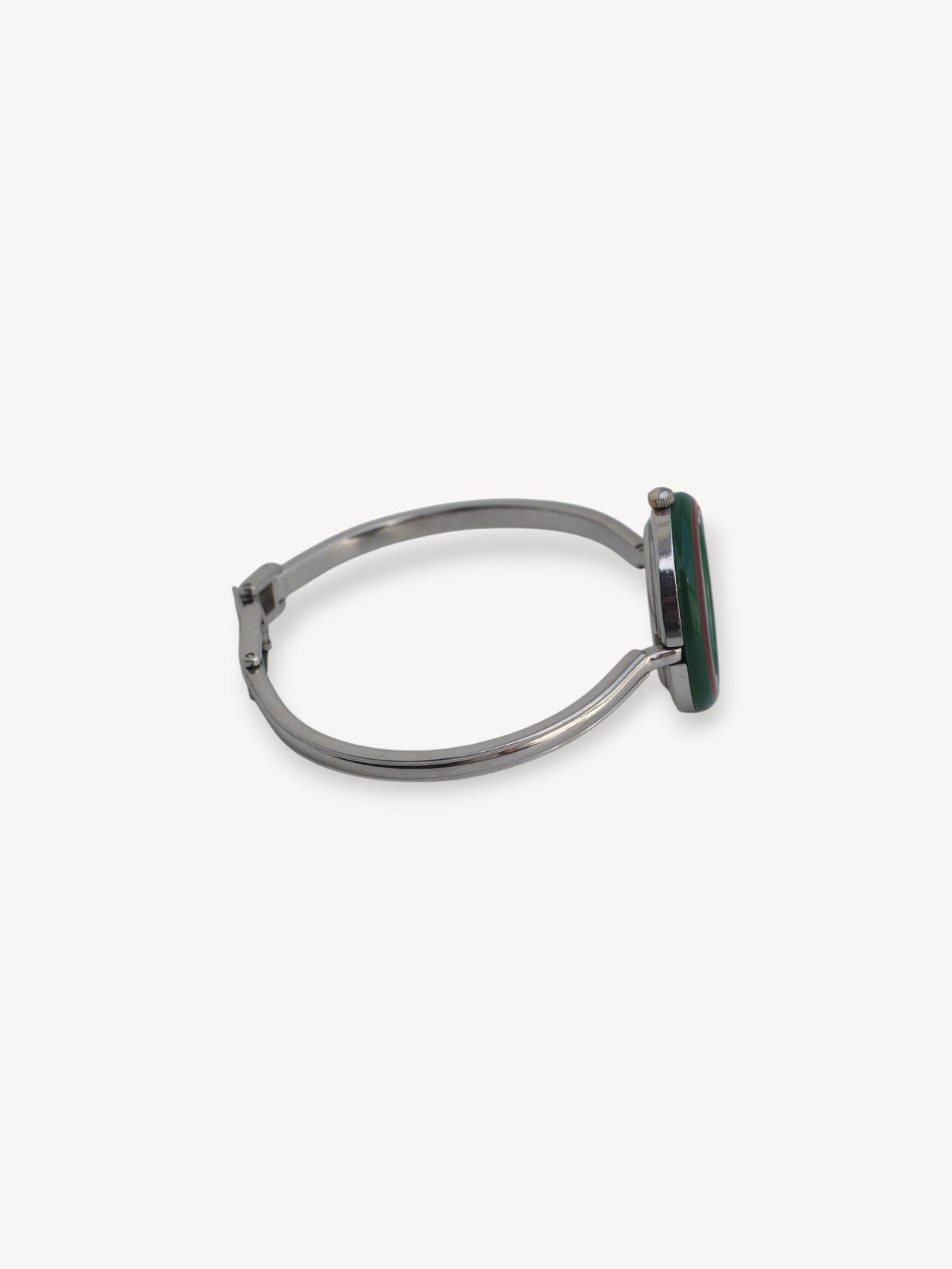 GUCCI INTERCHANGEABLE BEZEL WATCH SILVER