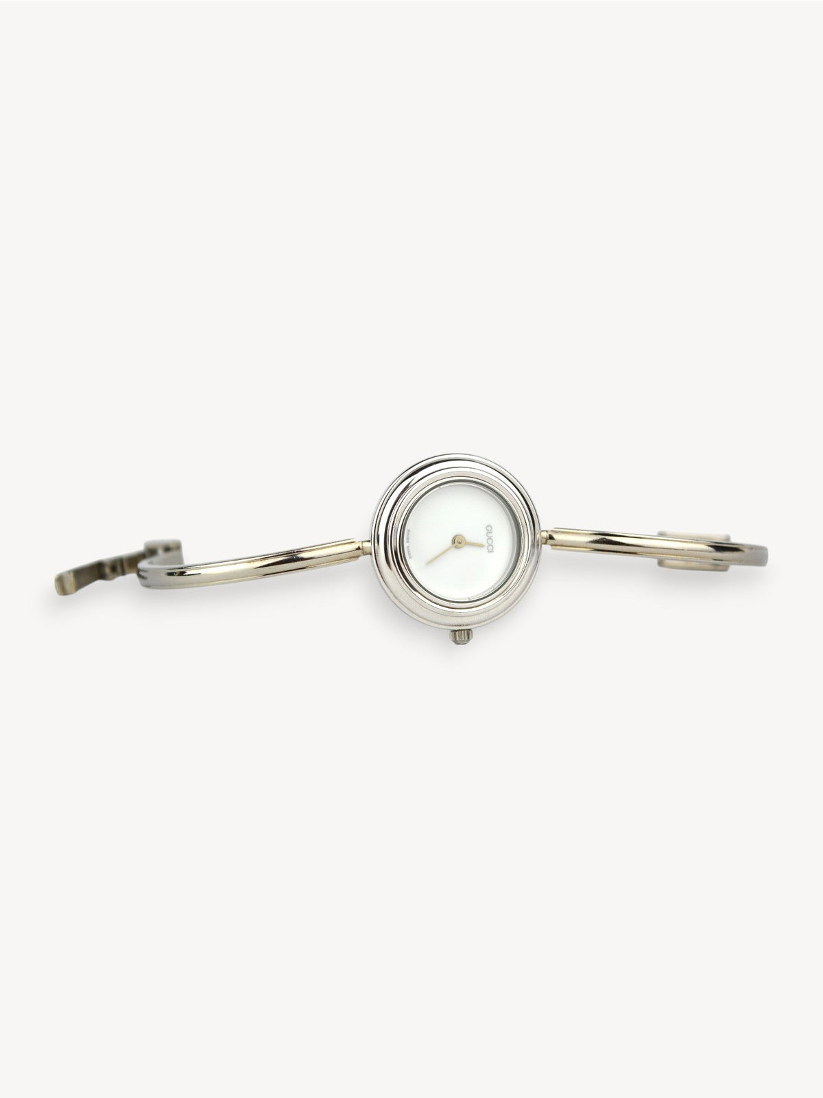 GUCCI INTERCHANGEABLE BEZEL WATCH SILVER
