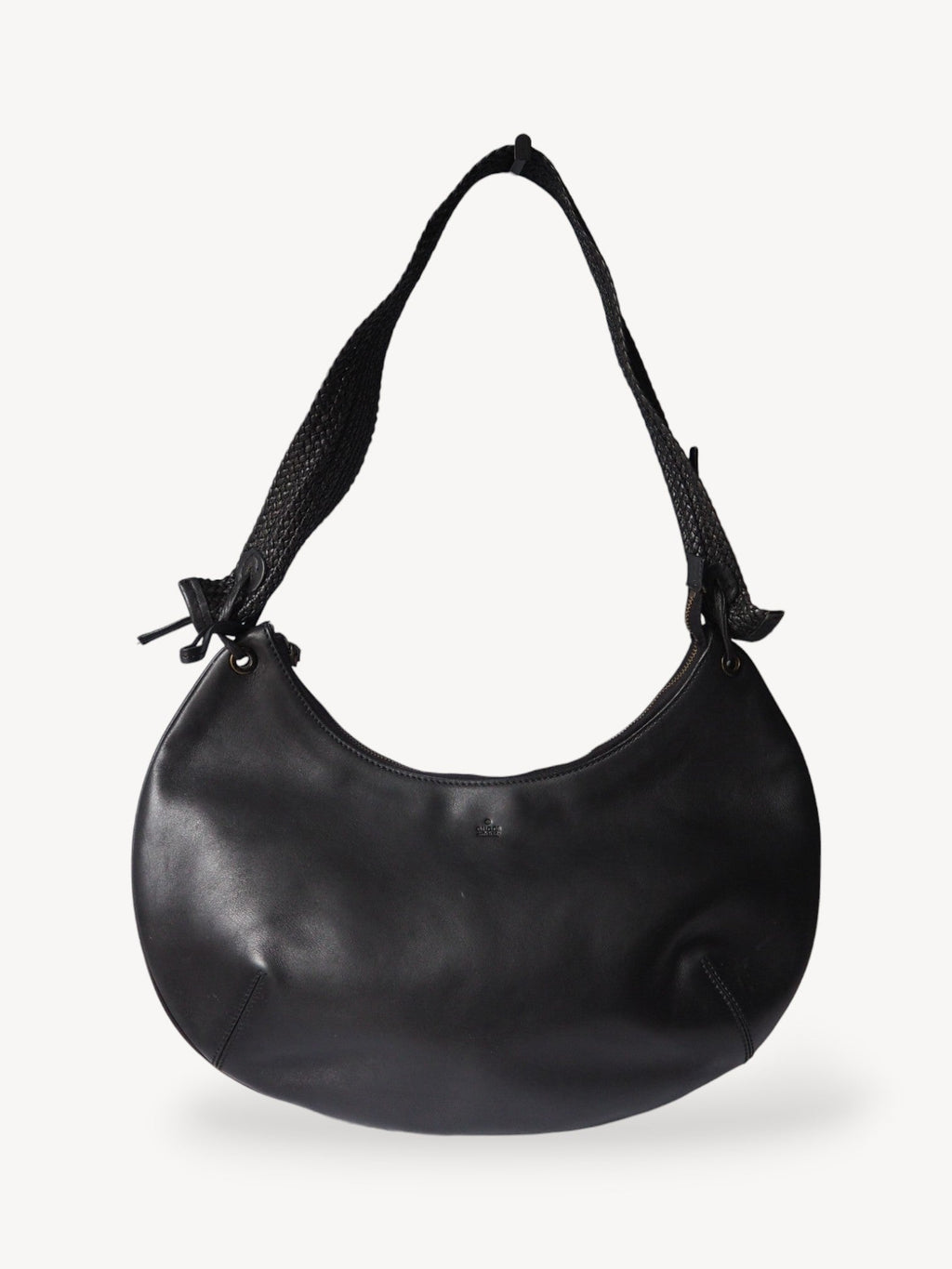 GUCCI HALF MOON SHOULDER BAG BLACK
