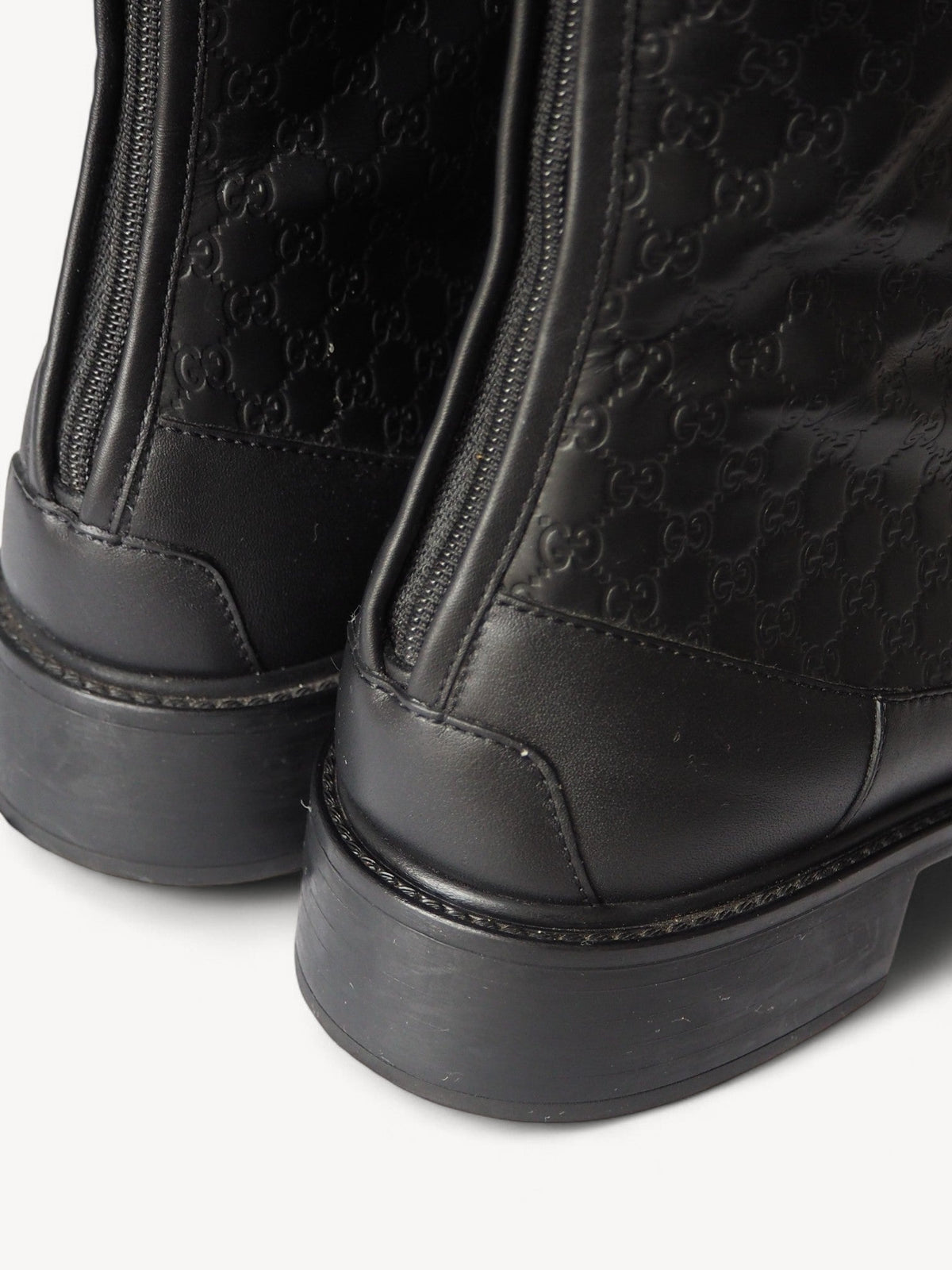 GUCCI MAUD GUCCISSIMA LEATHER ANKLE BOOTS 40