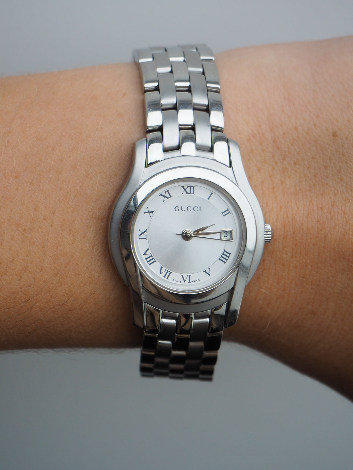 GUCCI 5500L WATCH SILVER