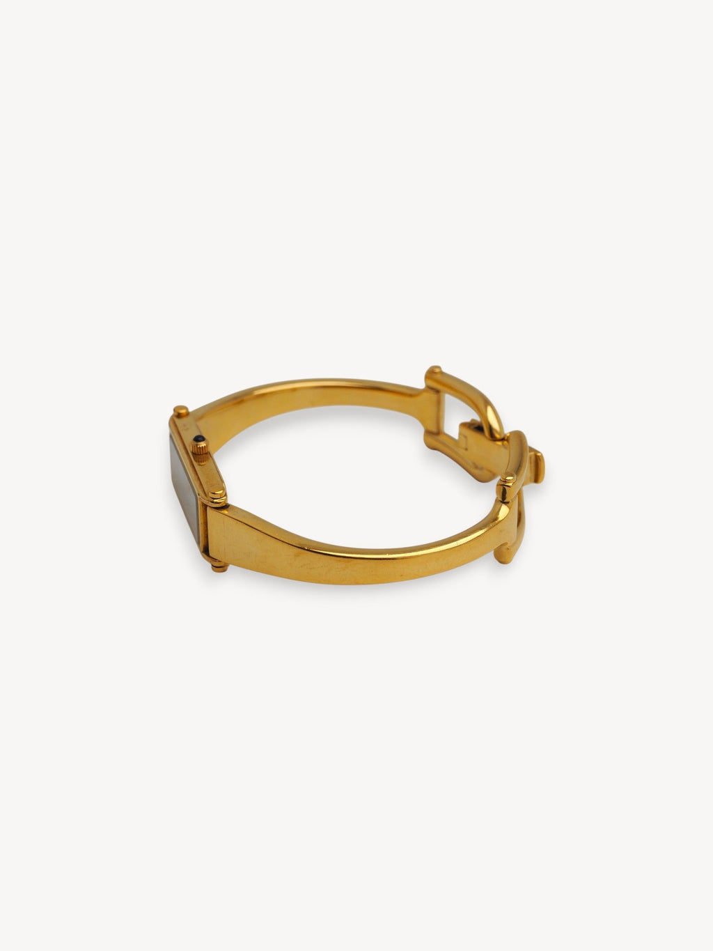 GUCCI 1500L MOTHER OF PEARL HORSEBIT WATCH GOLD
