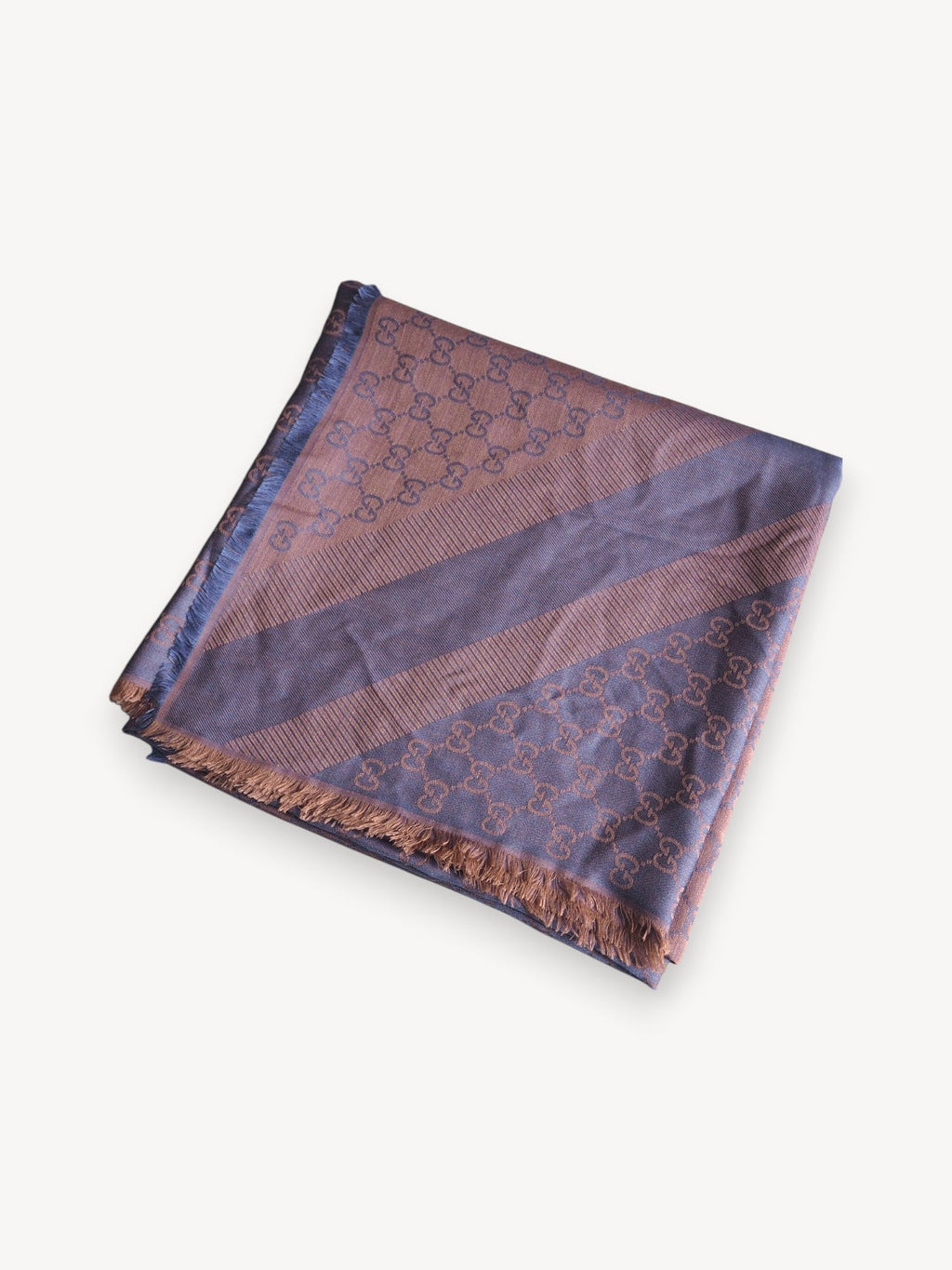 GUCCI GG JACQUARD SILK WOOL SCARF