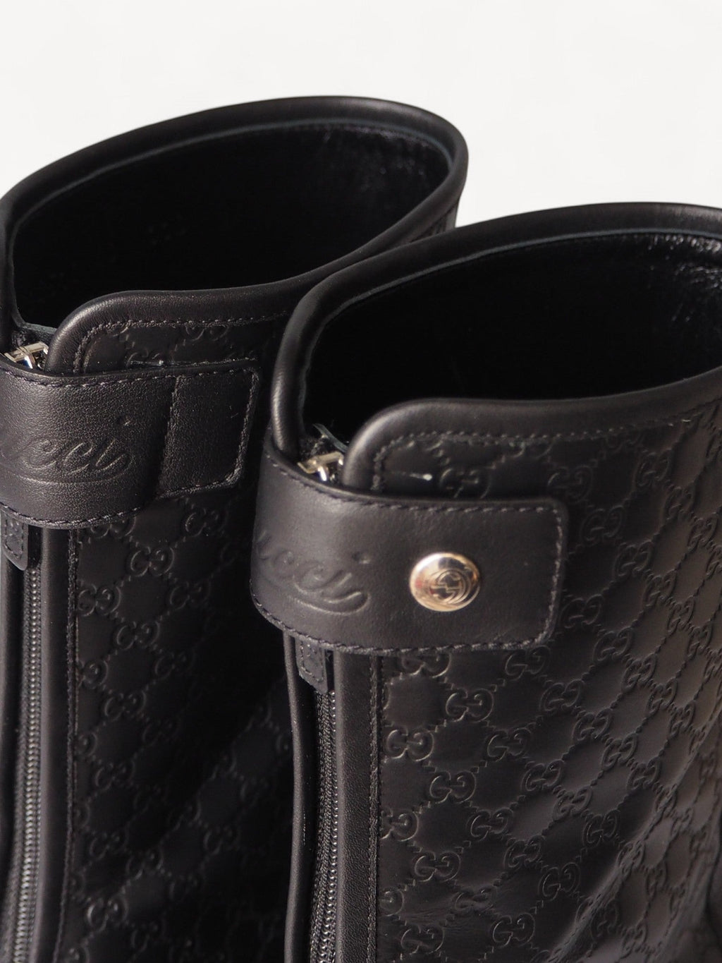 GUCCI MAUD GUCCISSIMA LEATHER ANKLE BOOTS 40