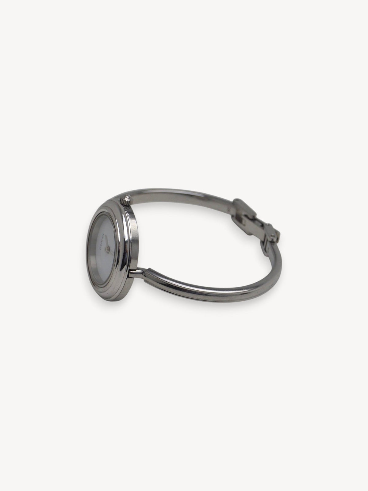 GUCCI INTERCHANGEABLE BEZEL WATCH SILVER