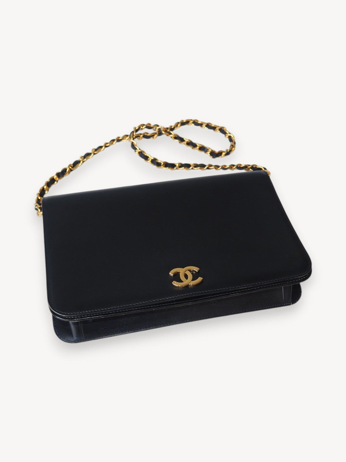 CHANEL SINGLE FLAP BAG NAVY
