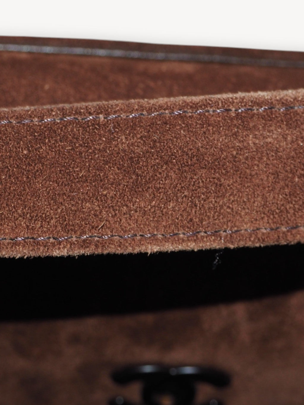 CHANEL SUEDE SHOULDER BAG BROWN