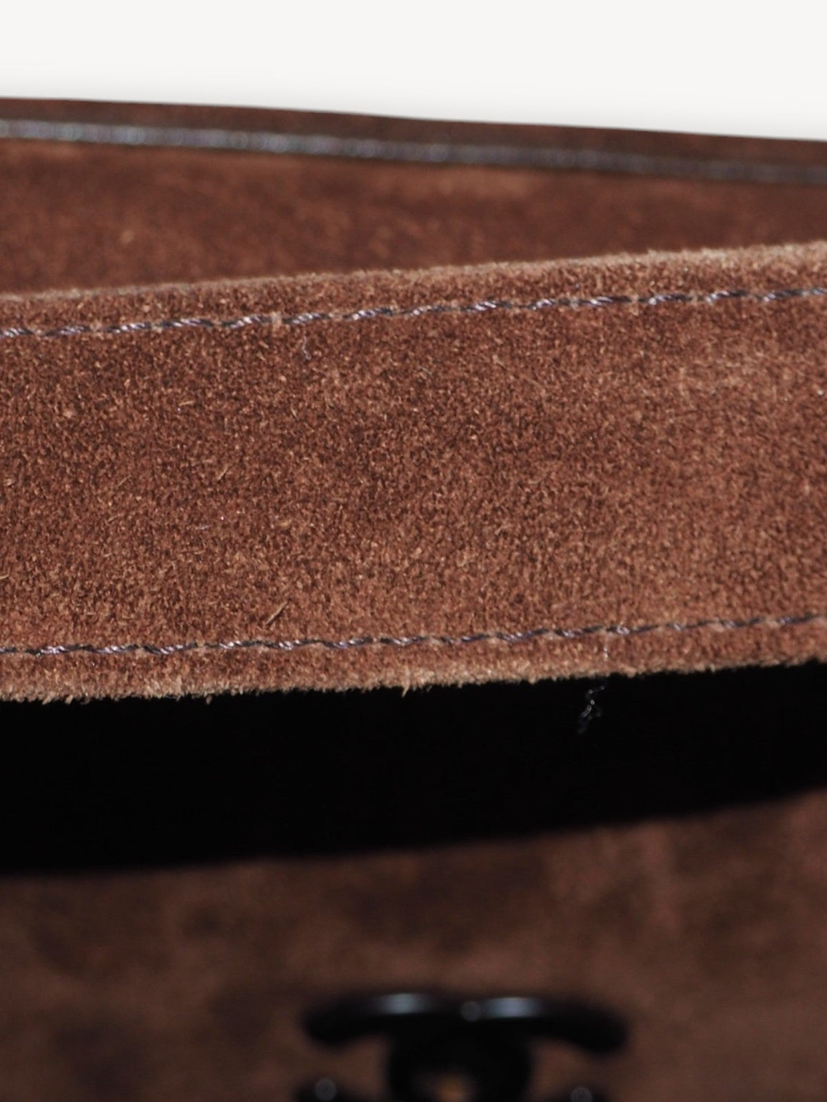 CHANEL SUEDE SHOULDER BAG BROWN