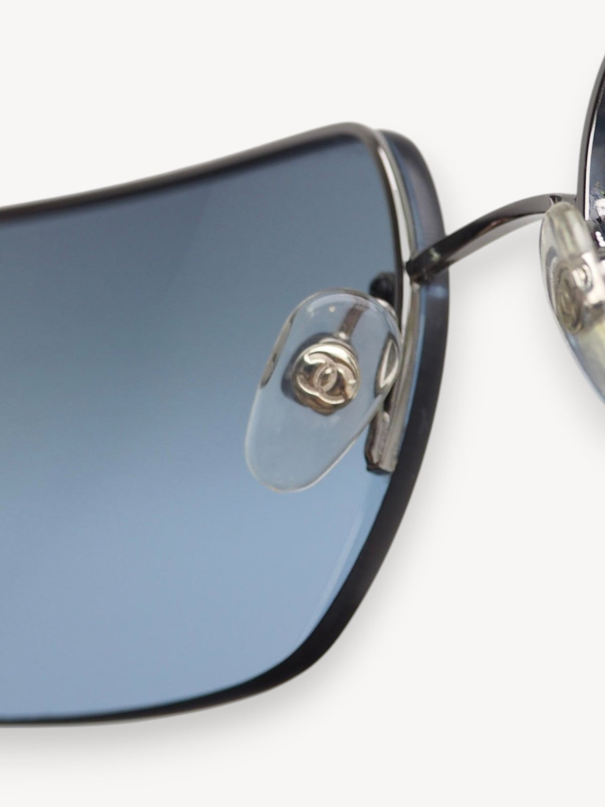 CHANEL 4092-B CRYSTAL CC RIMLESS SUNGLASSES BLUE