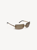 CHANEL 4104-B CRYSTAL CC LOGO RIMLESS SUNGLASSES BROWN