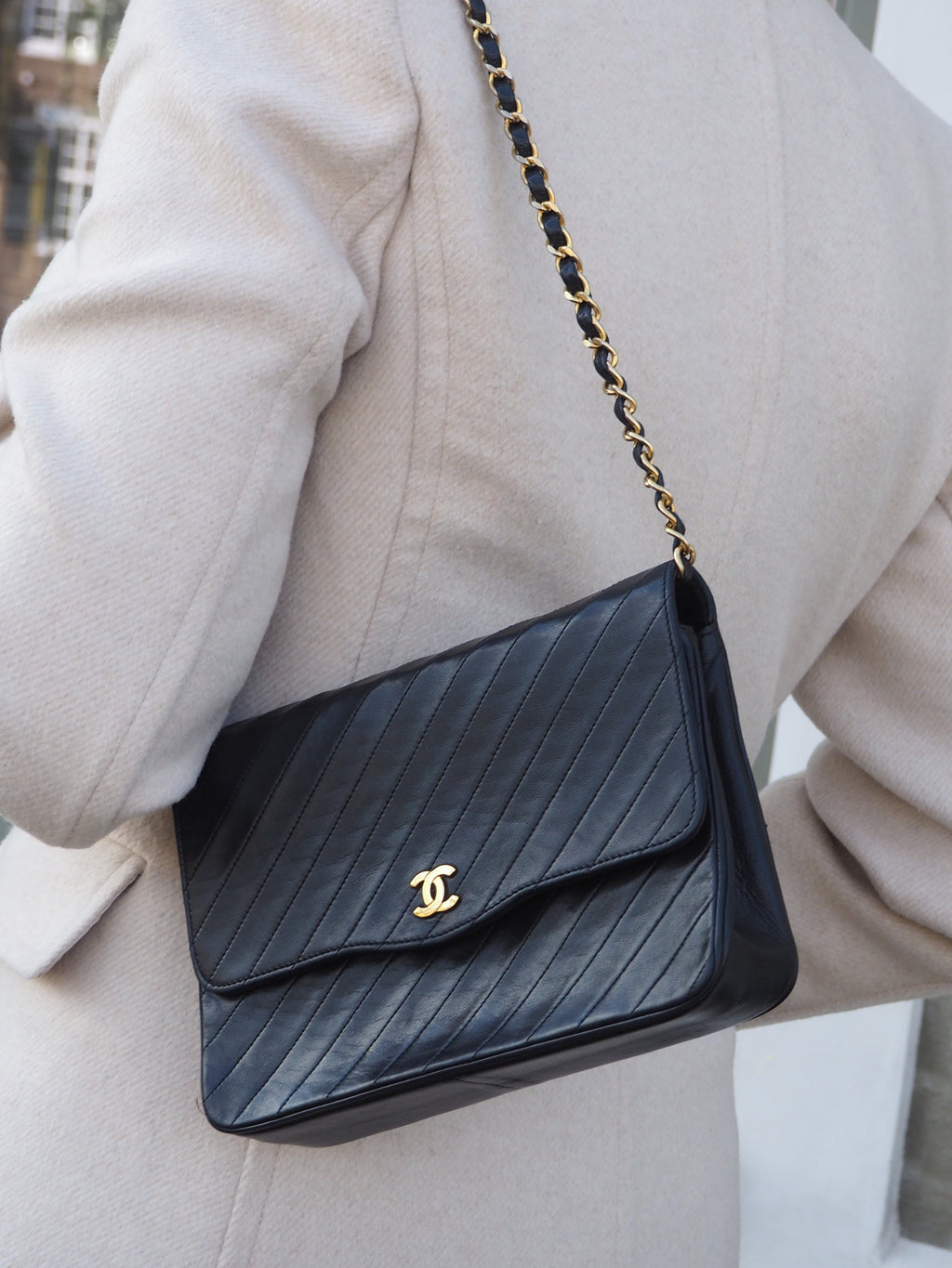 CHANEL TIMELESS SINGLE FLAP BAG BLACK