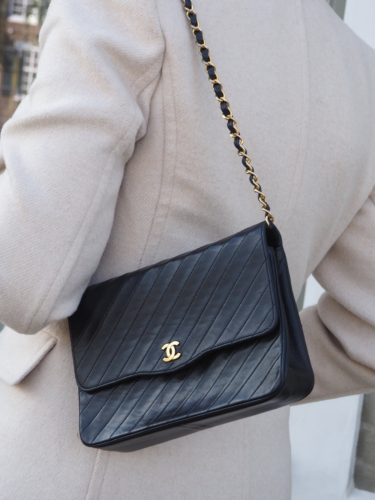 CHANEL TIMELESS SINGLE FLAP BAG BLACK