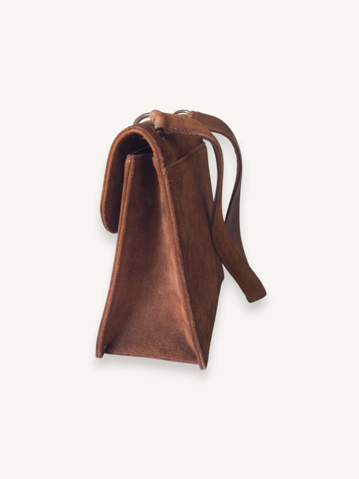 CHANEL SUEDE SHOULDER BAG BROWN