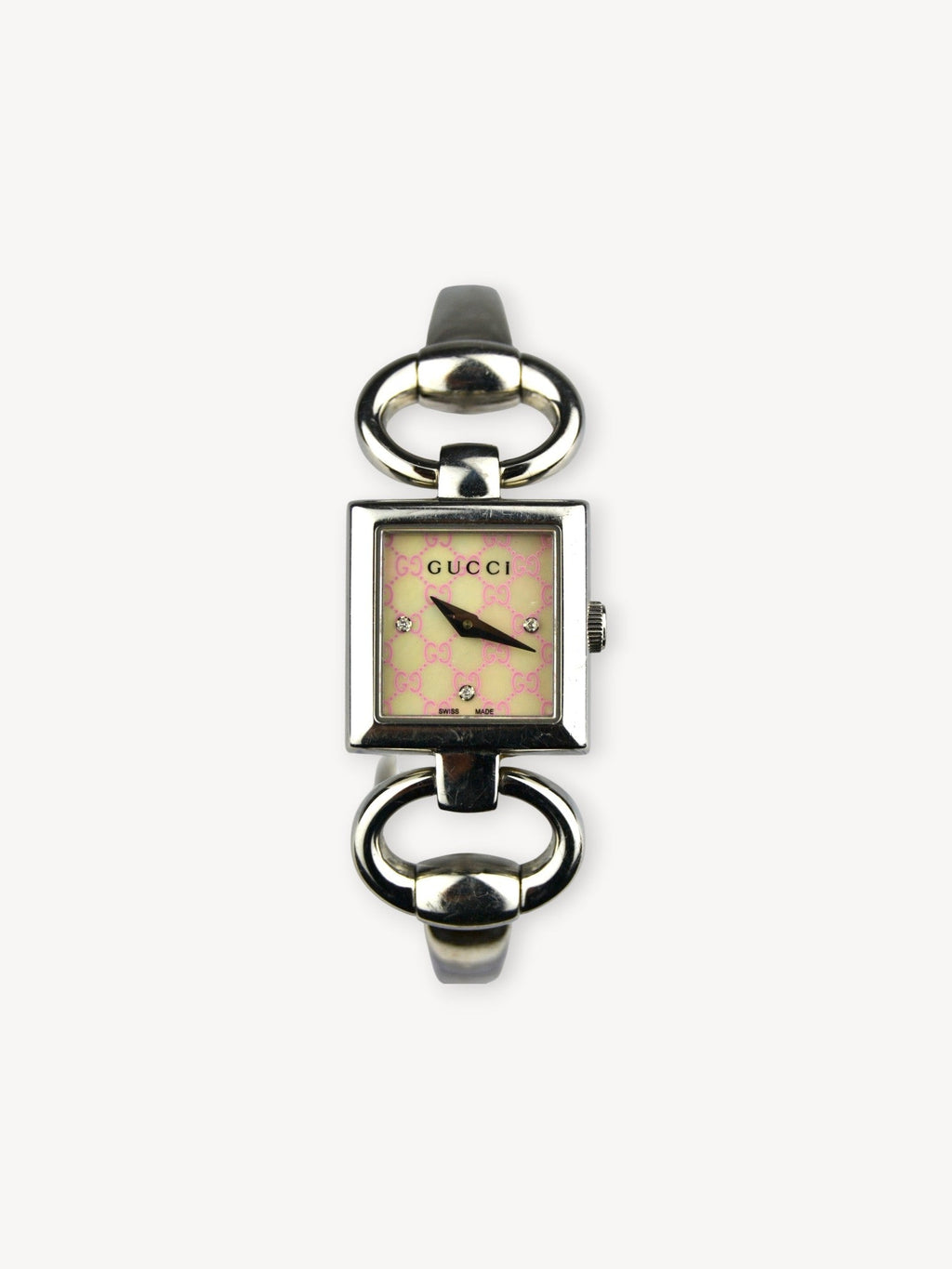 GUCCI 102 MOTHER OF PEARL GUCCISSIMA HORSEBIT WATCH