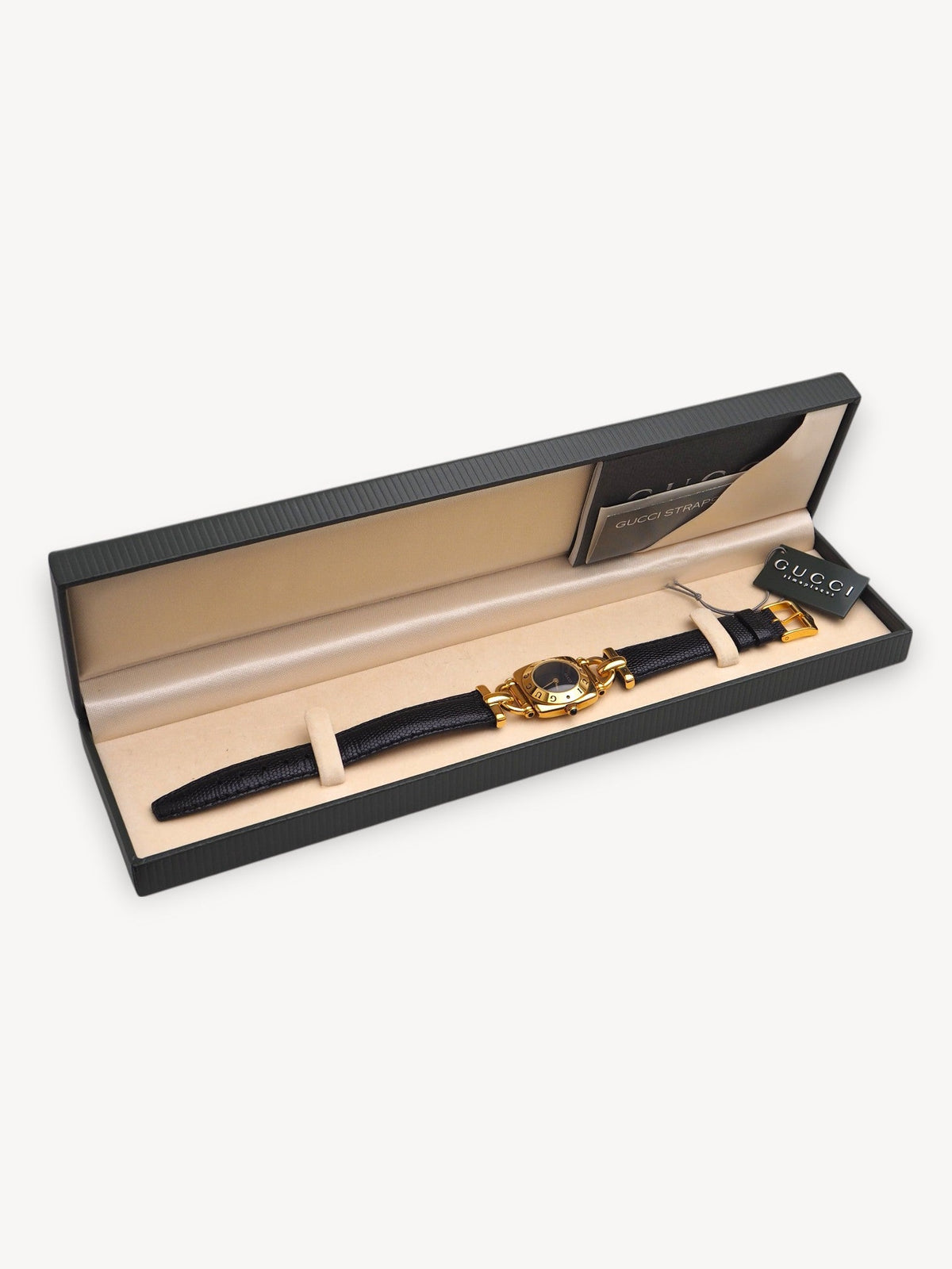 GUCCI 6300L HORSEBIT WATCH BLACK